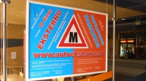 Reklaminis skydas/plakatas „Kursai eksternu“