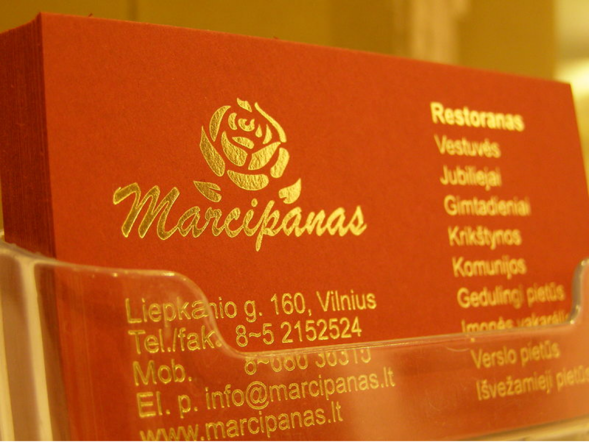 Šilkografinės vizitinės kortelės