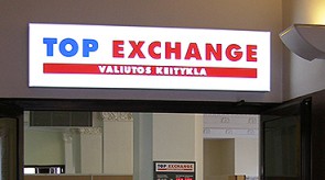 Top Exchange šviečianti iškaba